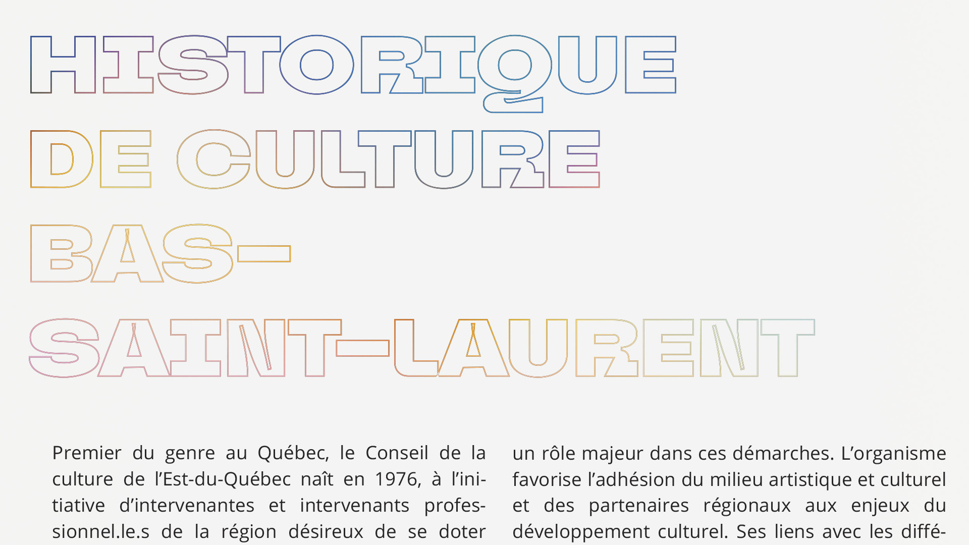 Culture Bas-Saint-Laurent, Portrait et diagnostic culturel 2023 - page