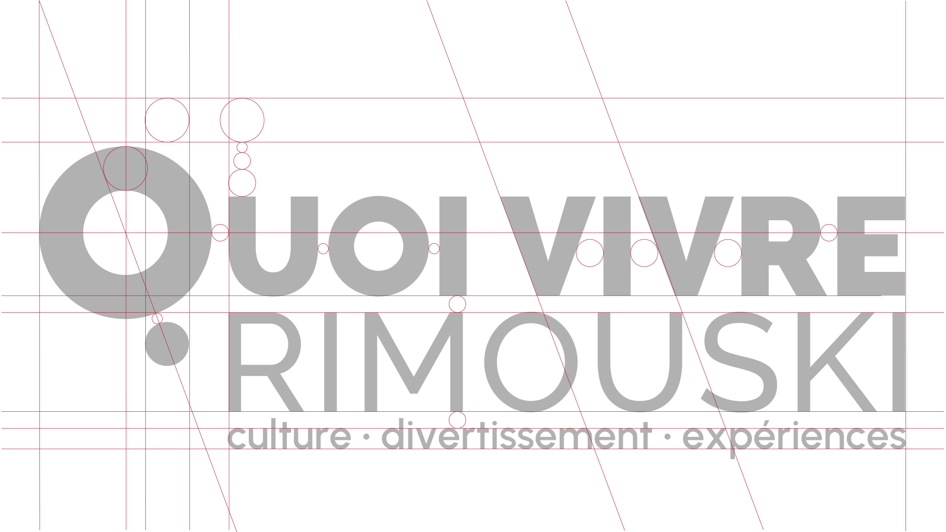 Quoi vivre Rimouski - structure rythmique du logo
