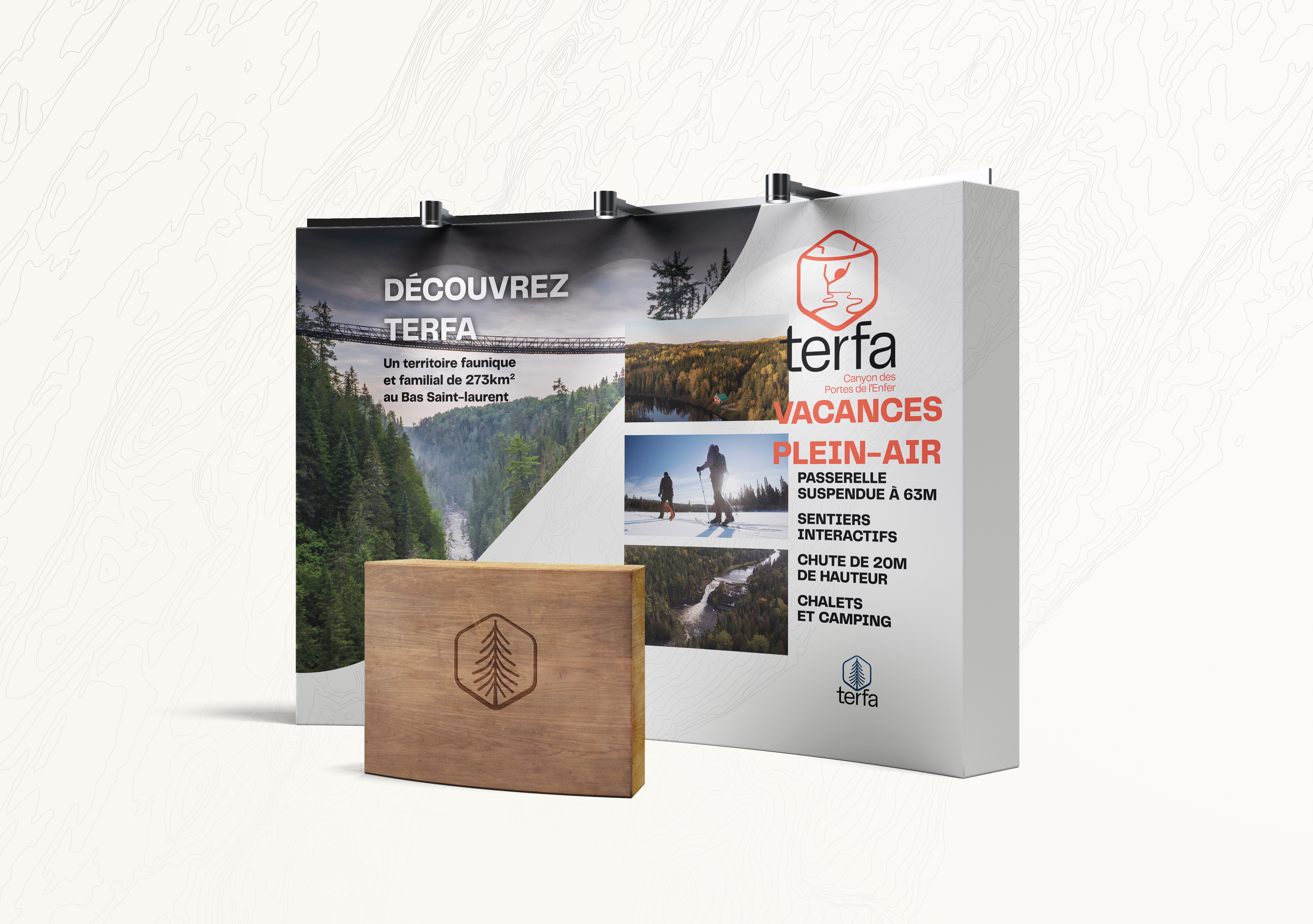 Terfa - identité de marque - kiosque d'information