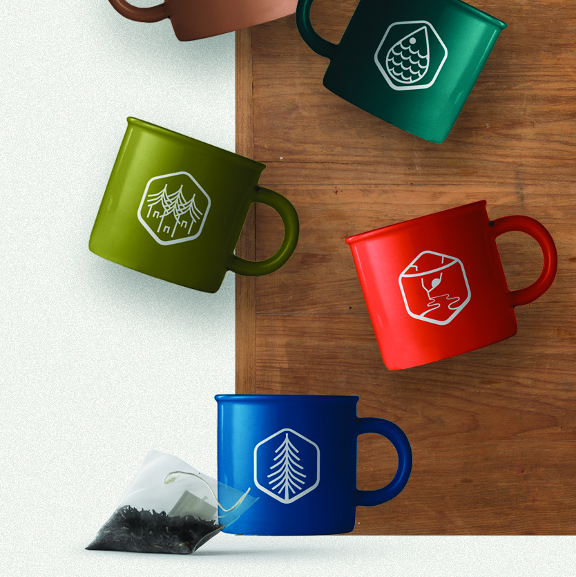 Terfa - identité de marque - tasses de camping